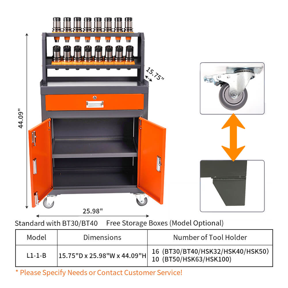 CNC Tool Storage Cabinet Tool Workbench Rolling Tool Cart With Drawers