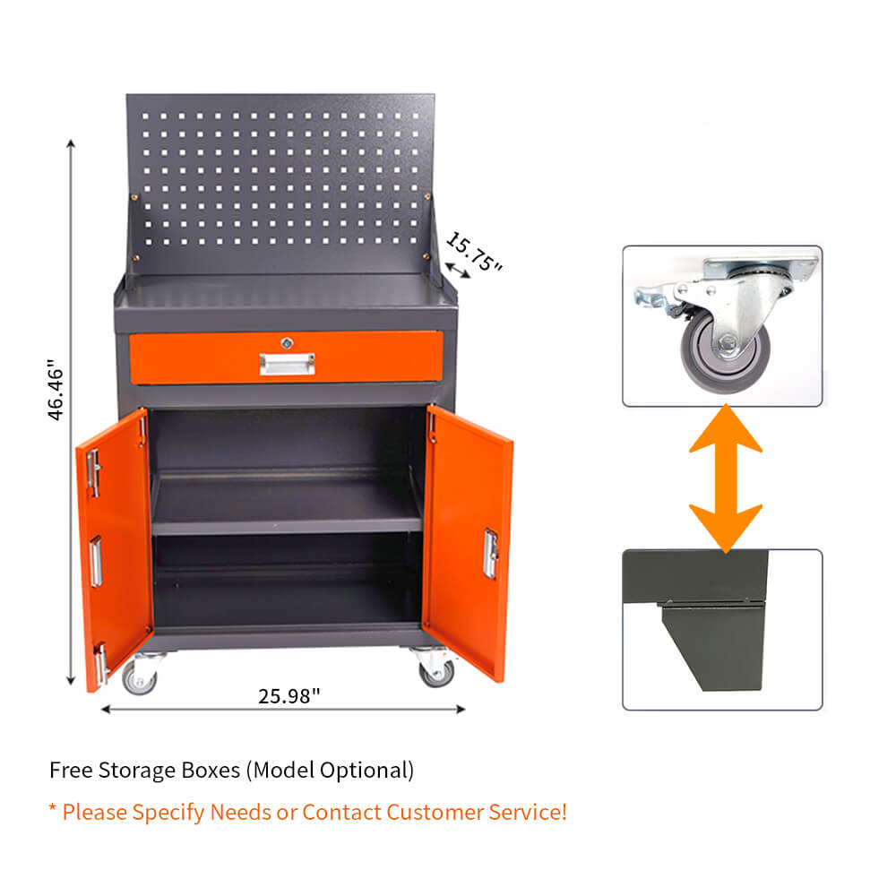 CNC Tool Storage Cabinet Tool Workbench Rolling Tool Cart With Drawers