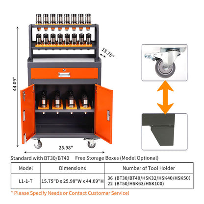 CNC Tool Storage Cabinet Tool Workbench Rolling Tool Cart With Drawers